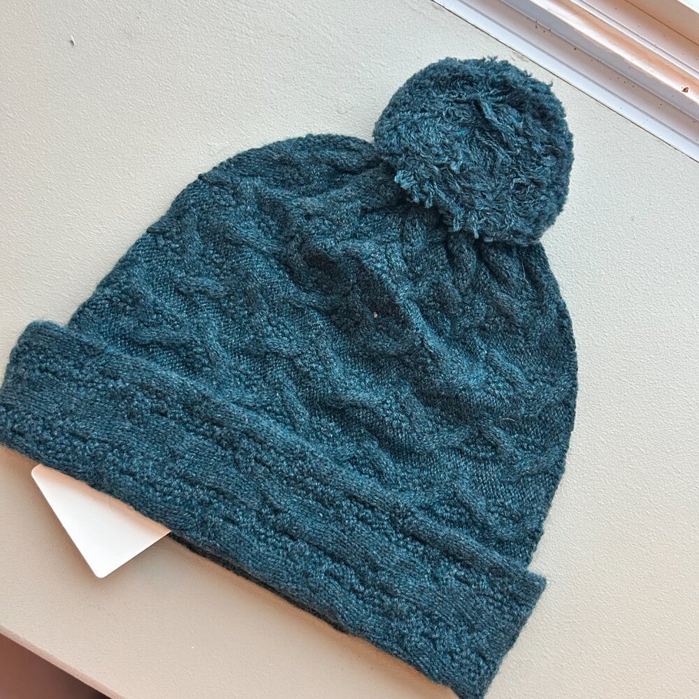 Kinross cashmere 100% cashmere hat, Teale